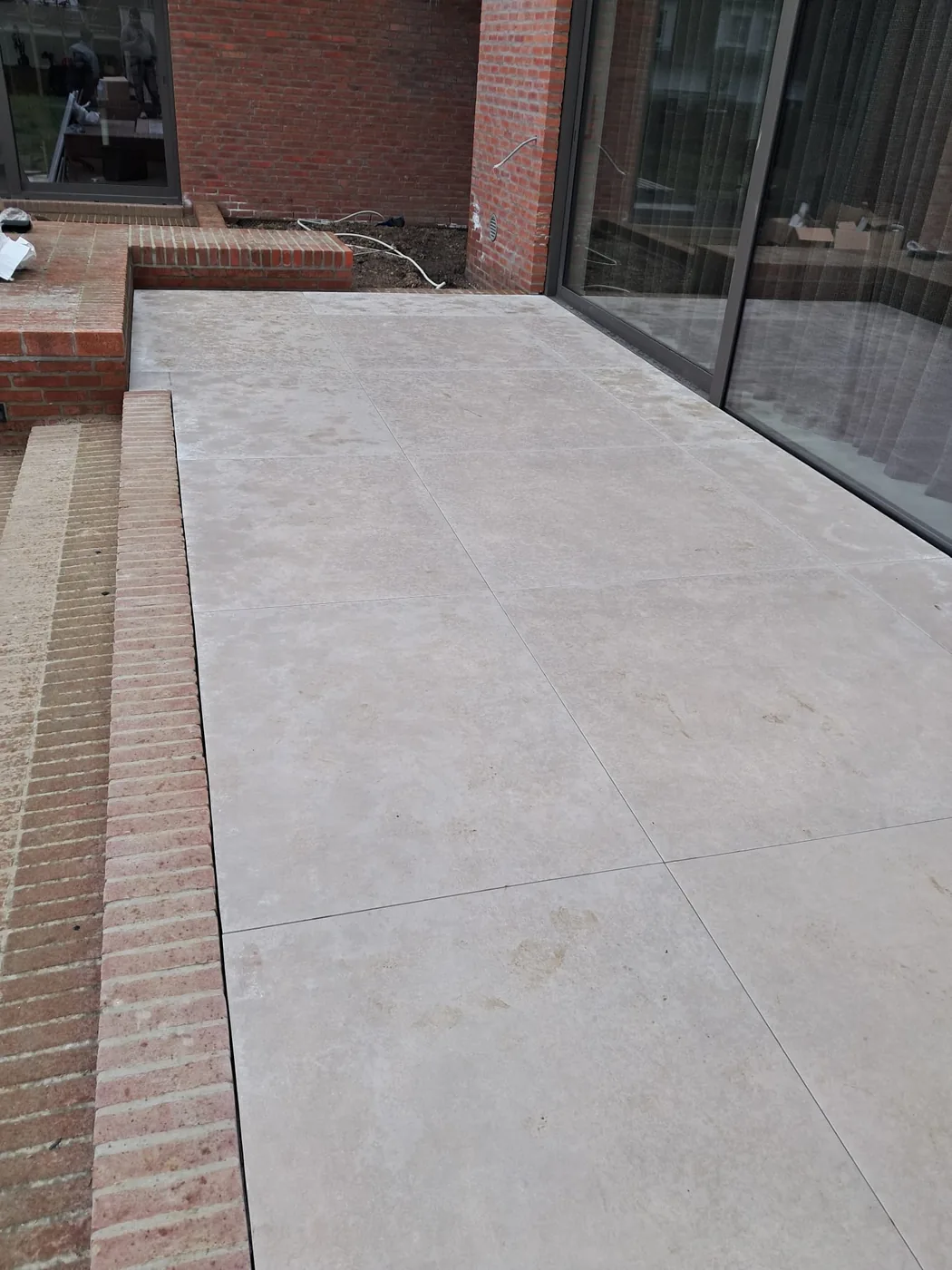 Terrasse pavée