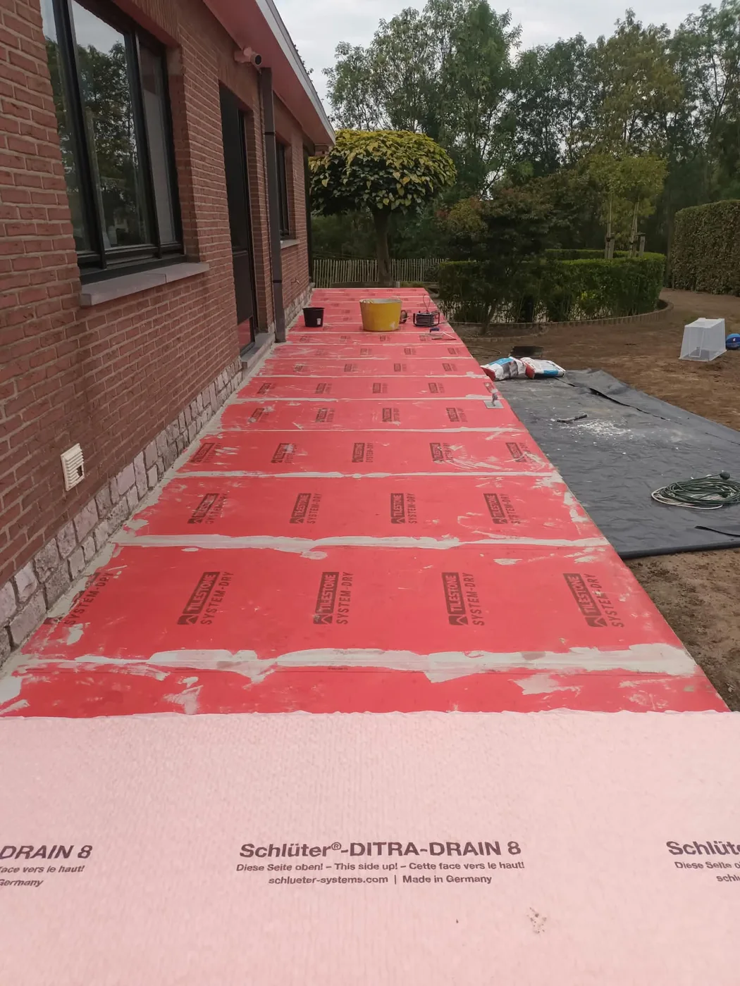 Préparation d’une terrasse